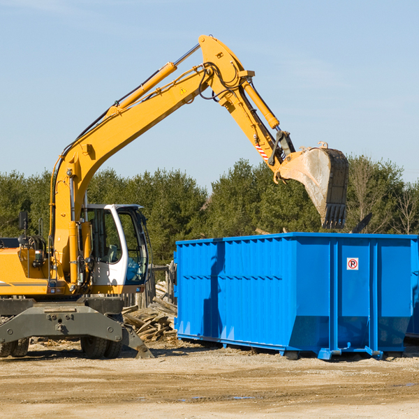 are there any restrictions on where a residential dumpster can be placed in Sunset Texas